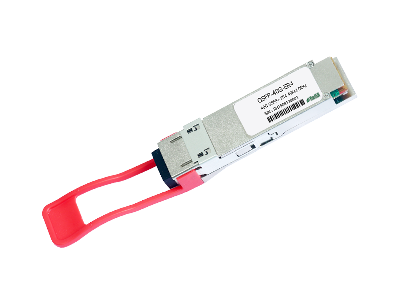 40G Optical Transceiver QSFP+ Single-mode Dual-core 40KM Dual LC Interface 1550nm with DDM QSFP-40G-ER4